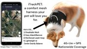 Easy to Wear Rechargeable Cat GPS Collar Tracking Device Realtime Locator System Size:L