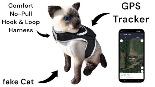 Detailed GPS Pet Location Tracker Rechargeable Water Resilient Tracking Device Size:L