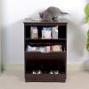 Pet Feeder Station with Storage,Made of MDF and Waterproof Painted,Dog and Cat Feeder Cabinet with Stainless Bowl