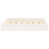 Dog Bed White 24.2"x19.3"x3.5" Solid Wood Pine