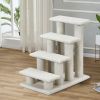 24 Inch 4-Step Pet Stairs Carpeted Ladder Ramp Scratching Post Cat Tree Climber