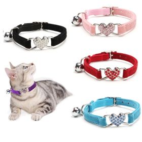 Pet Collar Adjustable Soft Collar With Bell For Dogs Kitten Cats (Color: yellow)