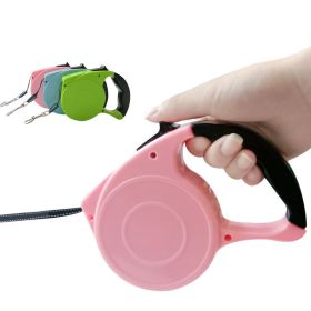 Automatic Retractable Pet Leash For Dogs & Cats; Outdoor Dog Leash (Color: Pink)