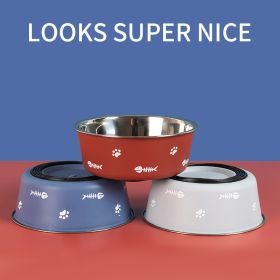 Dog Bowl Cat Bowl For Food And Water, Stainless Steel Pet Feeding Bowl, Durable Non-Skid Insulated Heavy Duty With Rubber Bottom For Medium Large Dogs (Color: Blue)