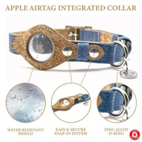 Apple Airtag Integrated Collar (size: large)