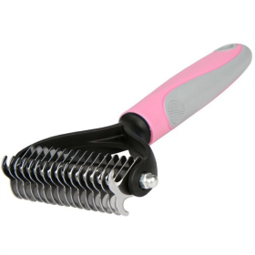 Professional Pet Tool Grooming Brush For Pet Dog Cat Deshedding Tool (Color: Pink)