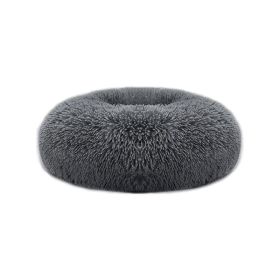 Soft Warm Puppy Cat Bed Dog Cozy Nest for S/M Dog (Color: Dark Gray)