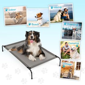 43"D x 26"W x 8"H Dog Bed Gray (Color: As shown)