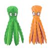 2Pcs Squeaky Dog Toys No Stuffing Crinkle Plush Octopus Dog Teething Toy Interactive Dog Toy Dog Training Toy For Puppy Small Medium Large Dog