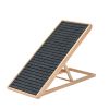 39" Long Wooden Pet Ramp, Folding Dog Cat Ramp with Height Adjustment From 15.8" to 23.6" and Non-Slip Mat for Bed Couch, Natural