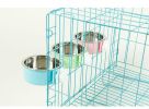 Removable Hanging Food Stainless Steel Water Bowl Cage Bowl for Dogs Cats Birds Small Animals