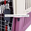 Portable Pet Box Cat & Dog Carrier Cage with Chrome Door