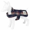 Touchdog 2-In-1 Tartan Plaided Dog Jacket With Matching Reversible Dog Mat